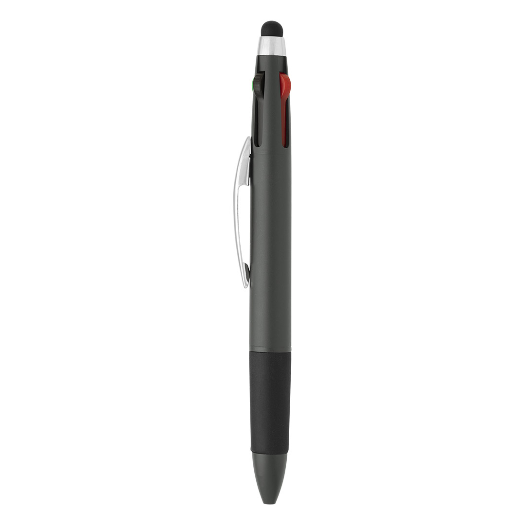 MULTIPEN, plastična "touch" hemijska olovka, tamno siva