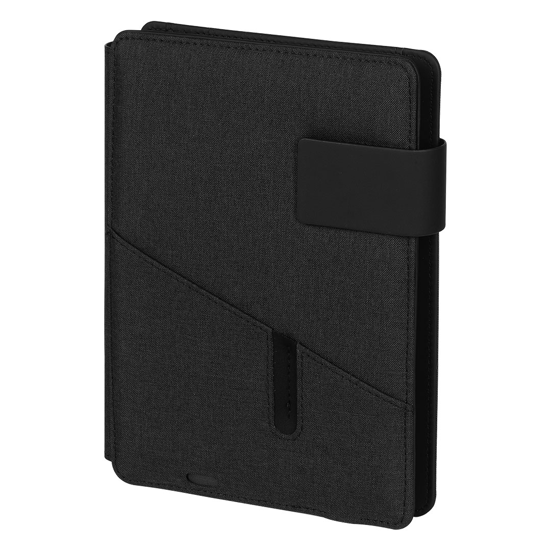 POWER NOTE, portfolio sa notesom a5 i pomoćnom baterijom, 5.000 mah, crni