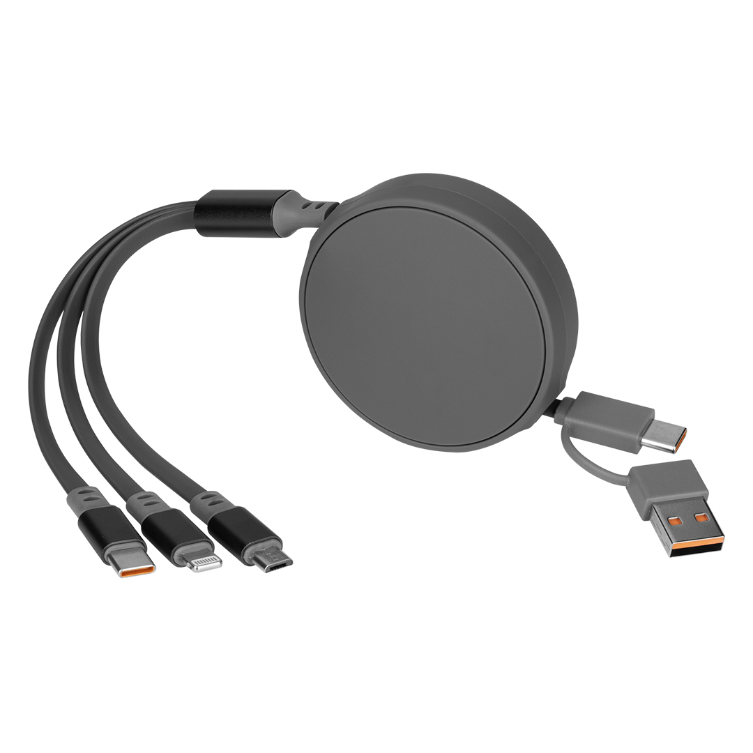 ONES 6IN1, usb type-c kabl za punjenje i prenos podataka, 6 u 1, sivi