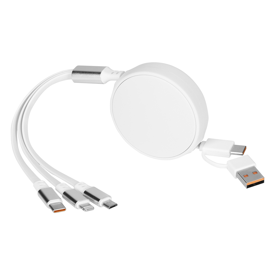 ONES 6IN1, usb type-c kabl za punjenje i prenos podataka, 6 u 1, beli