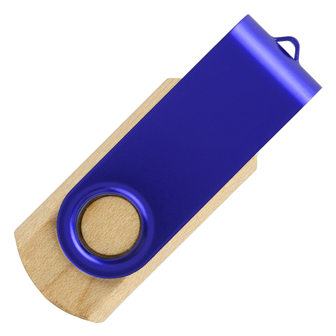 SMART WOOD, usb flash memorija, rojal plava, 16GB
