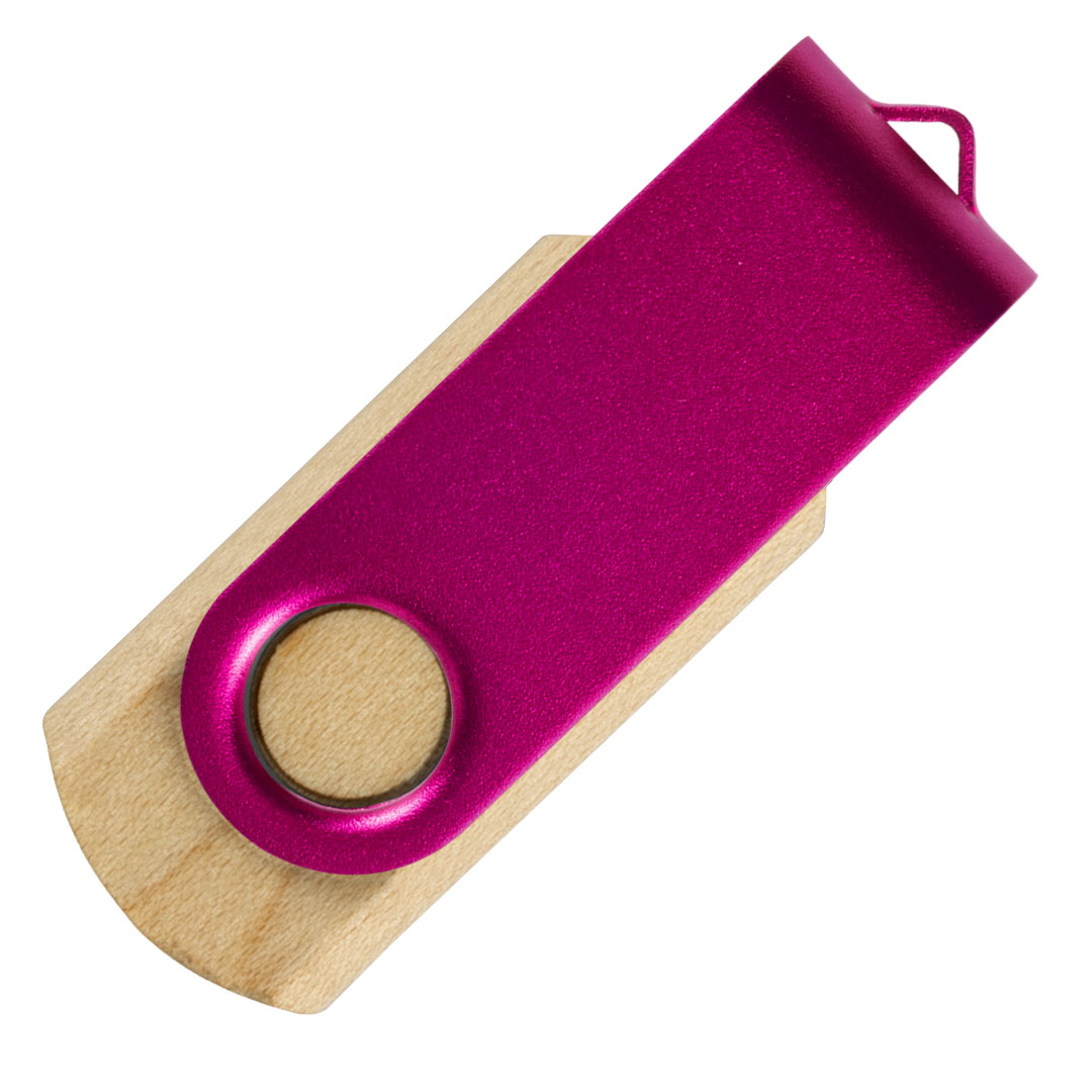 SMART WOOD, usb flash memorija, pink, 16GB