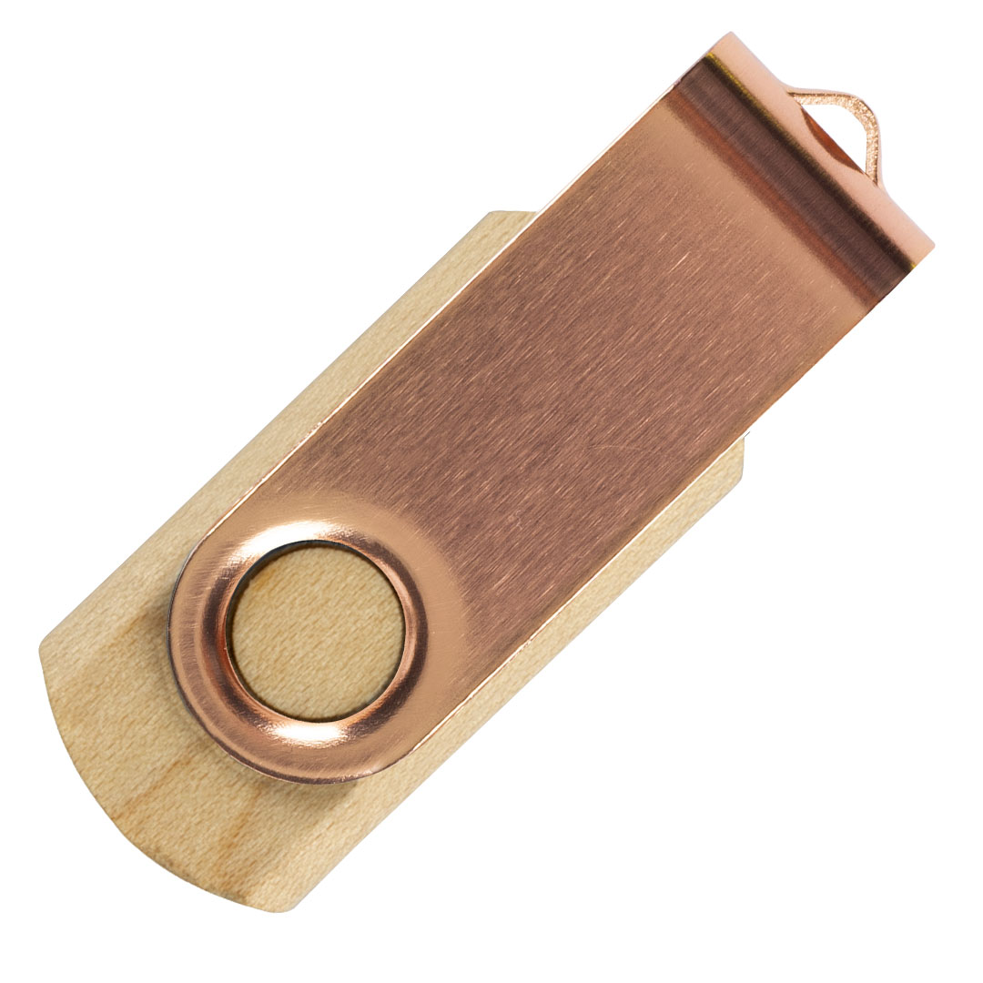 SMART WOOD 3.0, usb flash memorija, roze zlatna, 8GB