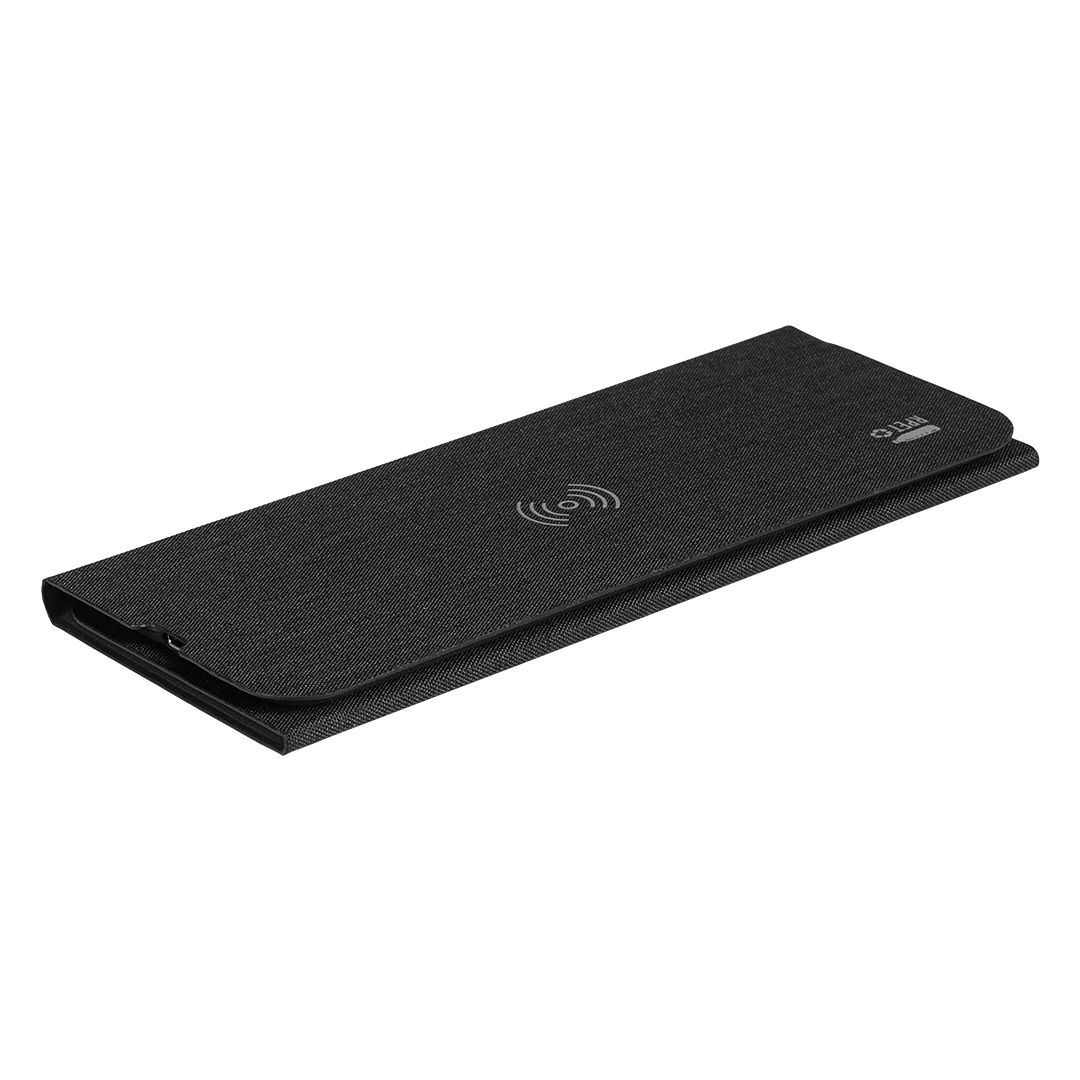 TWIST PAD, podloga za kompjuterskog miša i bežični punjač, 15w crna