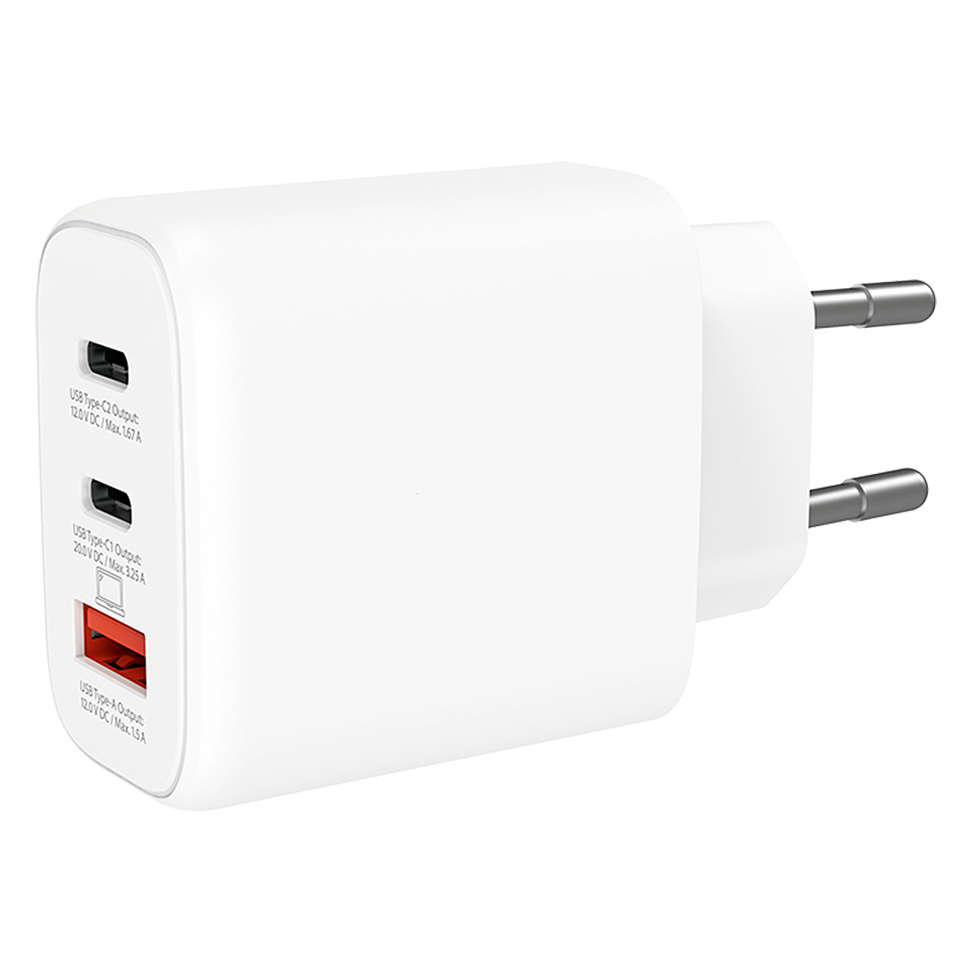 POWER CHARGER 65W PD EU, zidni punjač 65w, beli