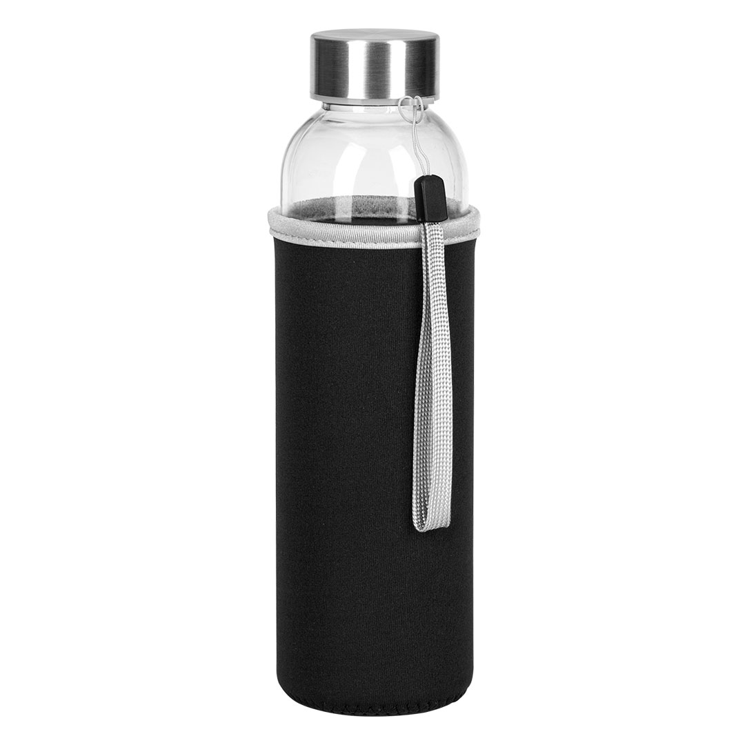 PRIMAVERA, boca za vodu sa neopren navlakom, 500 ml, crna